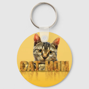 Chat-Mama-Geschenk   Katzenmutter Shirt   Beste Ka Schlüsselanhänger