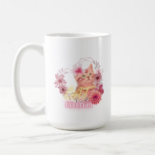 Chat Mama Tasse - Niedlicher Kaffee-Teppichkissen