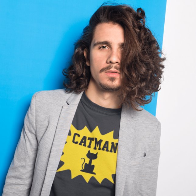 CHAT MAN CHAT DAD MENS T-SHIRT T-SHIRTS (Créateur téléchargé)