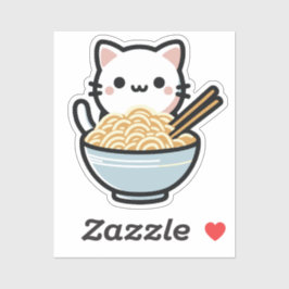 Chat mignon avec Sticker pour nouilles | Kawaii An