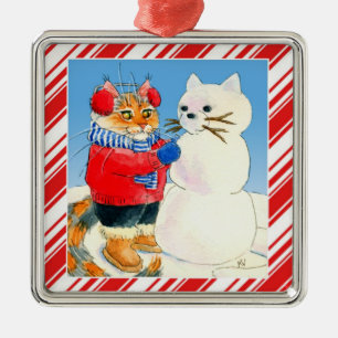 Chat mignon bonhomme sucre de canne ornement de No