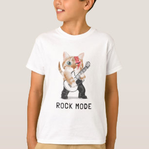Chat mignon jouant de la guitare T-shirt