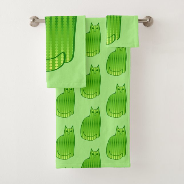 Chat moderne du milieu du siècle, chaux et vert ém (En situation)