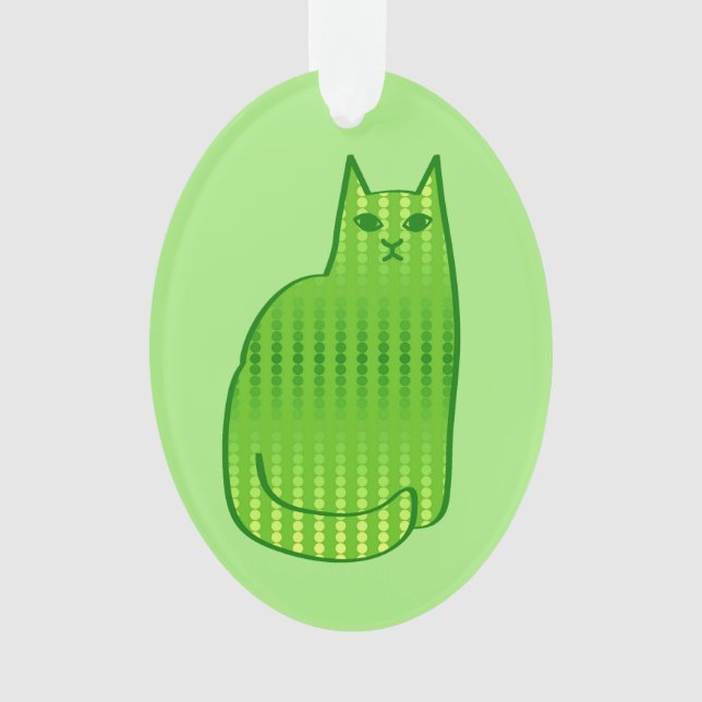Chat moderne du milieu du siècle, chaux et vert ém (devant)