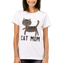 CHAT MOM, T-shirts GRAY CAT