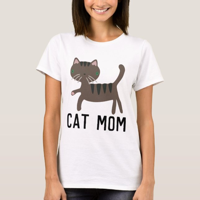 CHAT MOM, T-shirts GRAY CAT (Devant)