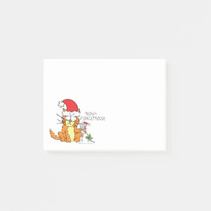 Chat Mouse Weihnachten Cartoon Niedlich Post-it Klebezettel