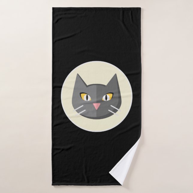 Chat noir (Serviette de bain)