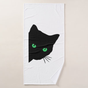 chat noir aux yeux verts