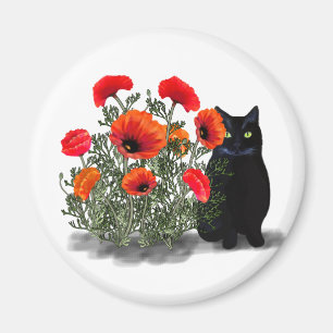 Chat noir avec des pépites Magnet