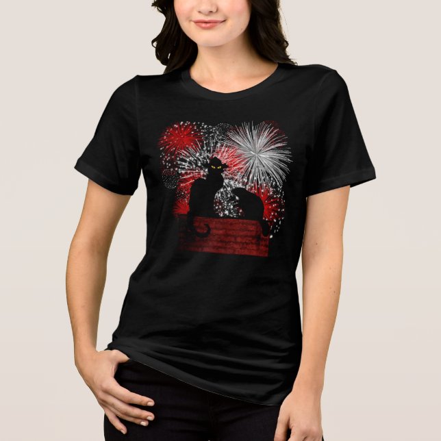 Chat Noir Canada Day Tri-Blend Shirt (Vorderseite)