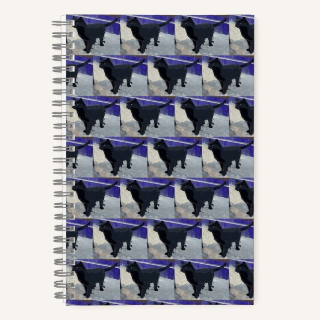 Chat noir Carnet spiral (Recto)