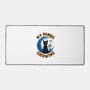 Chat noir de la lune bleue d'Halloween aux crocs g
