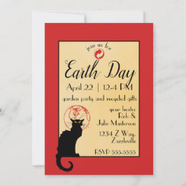 Chat Noir Earth Day Einladung