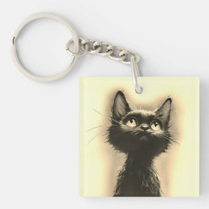 Chat noir enchanté doré