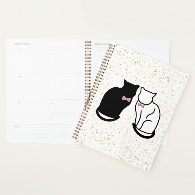 Chat noir et blanc (Devant avec enveloppe)