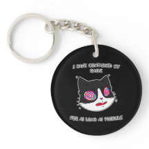 Chat noir et blanc avec du texte amusant