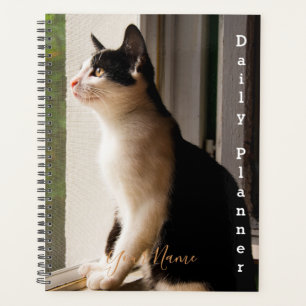 Chat noir et blanc - planificateur quotidien - HAM