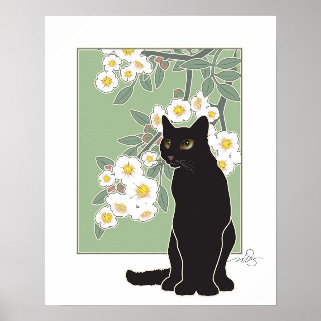 Chat Noir et Fluer de Pommier Poster (Vorne)