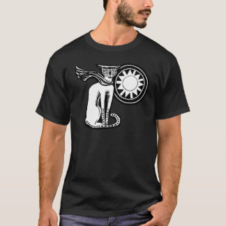 Chat noir grundlegender dunkler T - Shirt