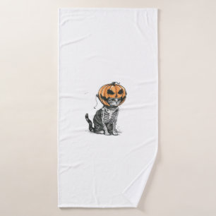 Chat Noir Halloween Citrouille Costume De Tête Pou