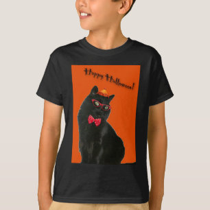 Chat Noir Halloween Joyeux T-Shirt garçon/fille