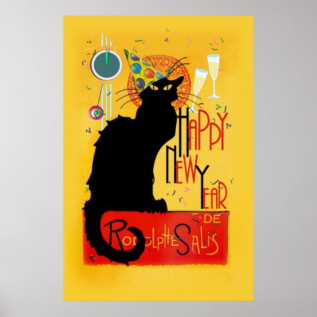 Chat Noir Happy New Year Poster (Vorne)