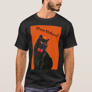 Chat Noir Joyeux T-shirt Halloween Hommes/Femmes