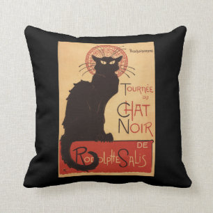 Chat Noir Kabarett Truppe Schwarze Katze Werbeplak Kissen