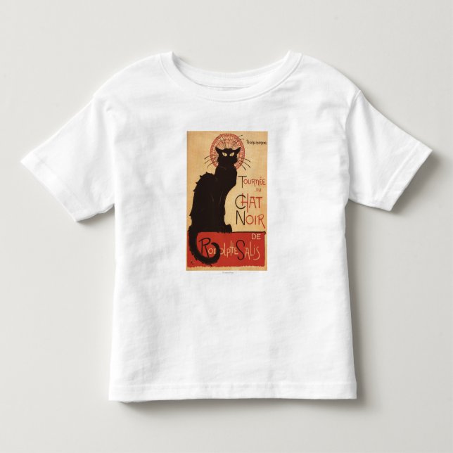 Chat-Noir Kabaretttroupe-schwarze Kleinkind T-shirt (Vorderseite)
