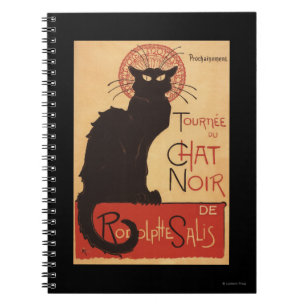Chat-Noir Kabaretttroupe-schwarze Notizblock