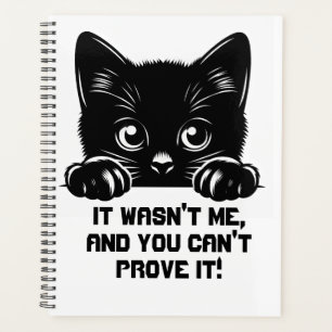 Chat noir mignon avec citation amusante