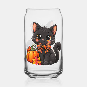 Chat noir mignon verre Halloween