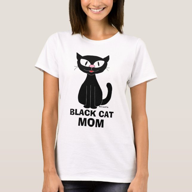 CHAT NOIR MOM mignonne T-shirt (Devant)