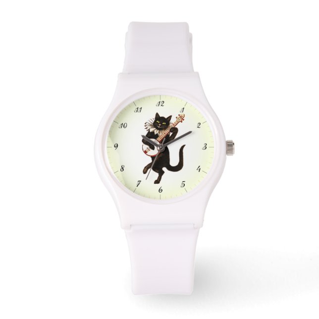 CHAT NOIR MONTRE BANJOS (Recto)