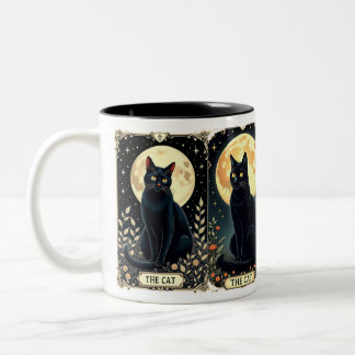 Chat Noir Mug Tarot Café Cat Thème Mug Cadeau