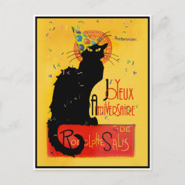 Chat Noir New Years Feiertagspostkarte