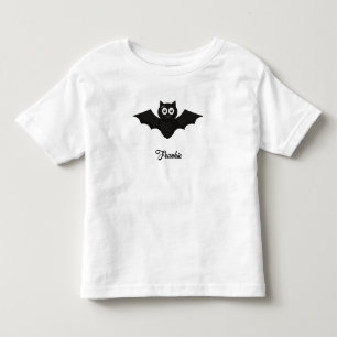 Chat noir Nom personnalisé T-shirt Toddler