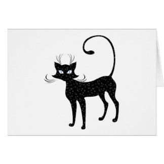 Chat noir repéré élégant