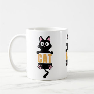 Chat noir sassy, tasse de chat noir, Cadeau Amoure