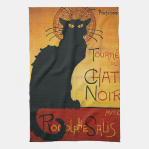Chat Noir - Schwarze Katze Geschirrtuch