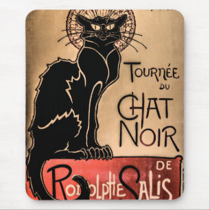 Chat Noir - Schwarze Katze Poster Mousepad