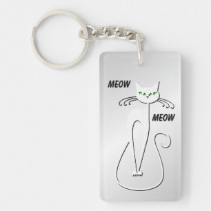 Chat noir Slinky Miaou Miaou Yeux verts sur Argent