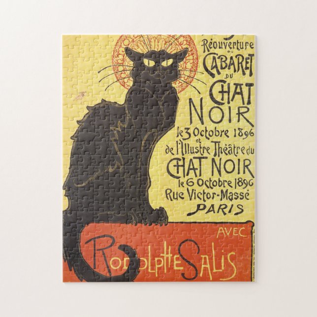 Chat Noir Steinlen Belle Epoque Vintage Kunst (Vertikal)