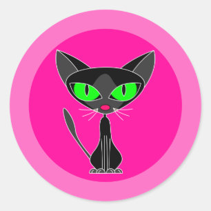 Chat noir, Stickers rose