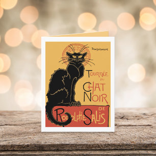 Chat Noir Théophile Steinlen gefaltete Grußkarte Karte
