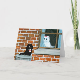 Chat noir vous serez ma carte de Valentine par