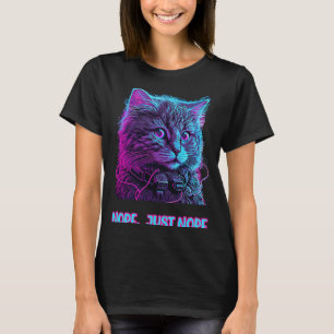 Chat nope nur nope Retrowave ragdoll lauschen T-Shirt