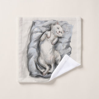 Chat nuageux - Nappe Chat Blanc Douillet