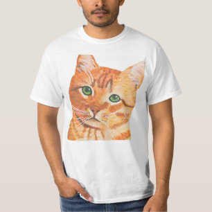 Chat orange, T-shirt élégant de Kitty de gingemb